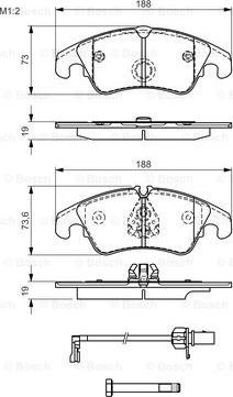 BOSCH 0 986 TB3 165 - Bremžu uzliku kompl., Disku bremzes www.autospares.lv