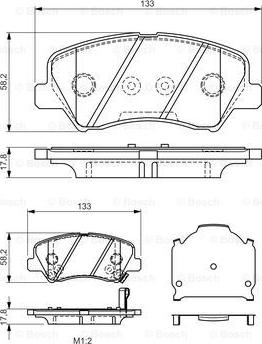 BOSCH 0 986 TB3 160 - Bremžu uzliku kompl., Disku bremzes autospares.lv