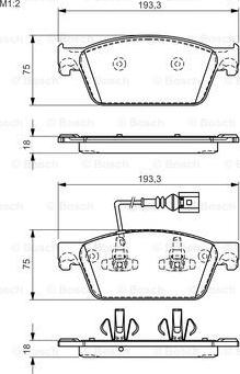 BOSCH 0 986 TB3 163 - Bremžu uzliku kompl., Disku bremzes www.autospares.lv