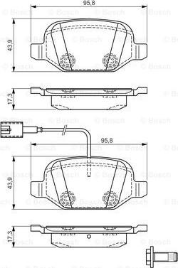 BOSCH 0 986 TB3 162 - Bremžu uzliku kompl., Disku bremzes autospares.lv