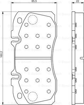 BOSCH F 00M 145 158 - Bremžu uzliku kompl., Disku bremzes www.autospares.lv