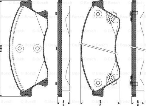 BOSCH 0 986 TB3 104 - Bremžu uzliku kompl., Disku bremzes autospares.lv