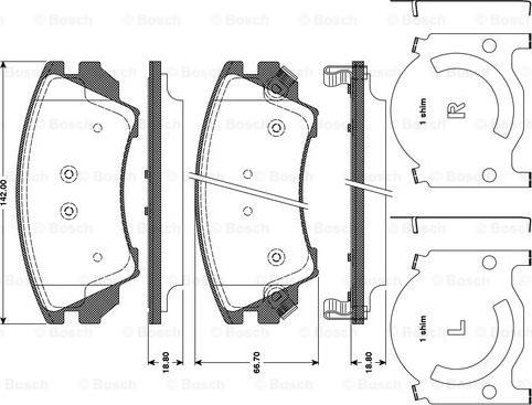 BOSCH 0 986 TB3 107 - Bremžu uzliku kompl., Disku bremzes www.autospares.lv