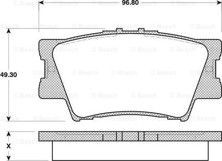 BOSCH 0 986 TB3 118 - Bremžu uzliku kompl., Disku bremzes www.autospares.lv