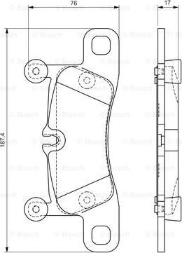 BOSCH 0 986 TB3 186 - Bremžu uzliku kompl., Disku bremzes www.autospares.lv