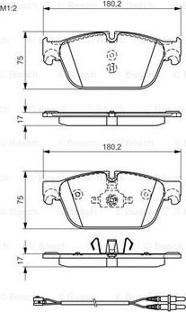 BOSCH 0 986 TB3 183 - Bremžu uzliku kompl., Disku bremzes www.autospares.lv