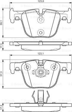 BOSCH 0 986 TB3 182 - Bremžu uzliku kompl., Disku bremzes www.autospares.lv