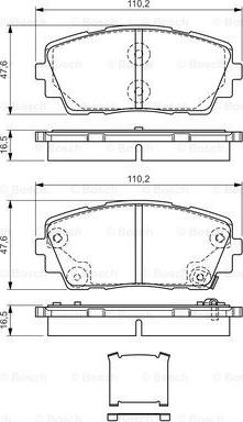 BOSCH 0 986 TB3 187 - Bremžu uzliku kompl., Disku bremzes autospares.lv