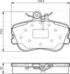 BOSCH 0 986 TB3 174 - Bremžu uzliku kompl., Disku bremzes www.autospares.lv