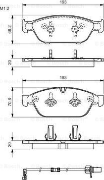 BOSCH 0 986 TB3 178 - Bremžu uzliku kompl., Disku bremzes www.autospares.lv