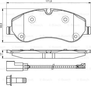 BOSCH 0 986 TB3 205 - Bremžu uzliku kompl., Disku bremzes autospares.lv