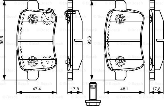 BOSCH 0 986 TB3 200 - Bremžu uzliku kompl., Disku bremzes www.autospares.lv