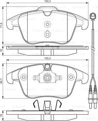 BOSCH 0 986 TB3 201 - Bremžu uzliku kompl., Disku bremzes www.autospares.lv