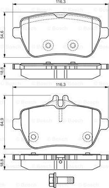 BOSCH 0 986 TB3 208 - Bremžu uzliku kompl., Disku bremzes www.autospares.lv