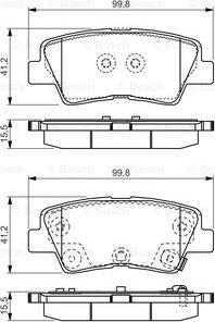 BOSCH 0 986 TB3 203 - Bremžu uzliku kompl., Disku bremzes autospares.lv