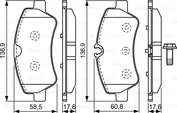 BOSCH 0 986 TB3 202 - Bremžu uzliku kompl., Disku bremzes www.autospares.lv