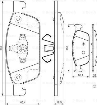 BOSCH 0 986 TB3 207 - Bremžu uzliku kompl., Disku bremzes www.autospares.lv