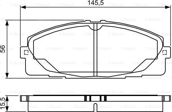 BOSCH 0 986 TB3 214 - Bremžu uzliku kompl., Disku bremzes autospares.lv