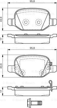 BOSCH 0 986 TB3 216 - Bremžu uzliku kompl., Disku bremzes www.autospares.lv