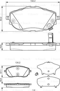 BOSCH 0 986 TB3 213 - Bremžu uzliku kompl., Disku bremzes www.autospares.lv