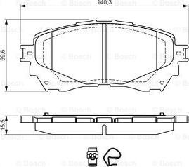 BOSCH 0 986 TB3 230 - Bremžu uzliku kompl., Disku bremzes www.autospares.lv