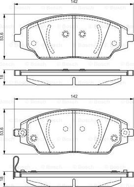 BOSCH 0 986 TB3 229 - Bremžu uzliku kompl., Disku bremzes autospares.lv