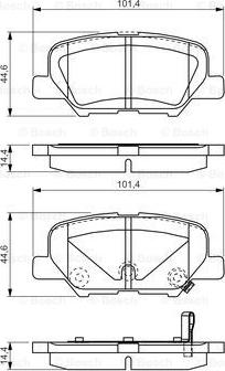 BOSCH 0 986 TB3 224 - Bremžu uzliku kompl., Disku bremzes www.autospares.lv