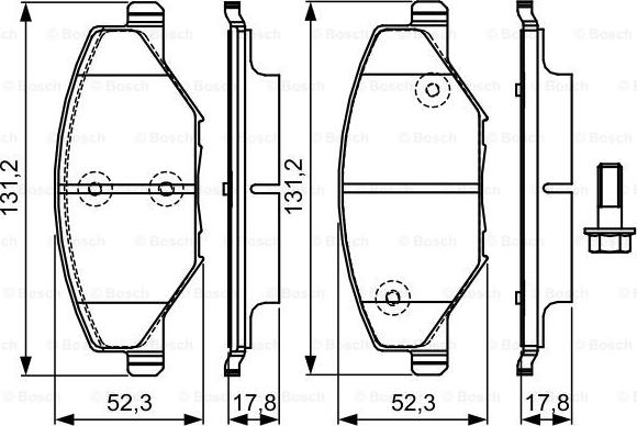 BOSCH 0 986 TB3 220 - Тормозные колодки, дисковые, комплект www.autospares.lv