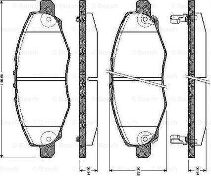 BOSCH 0 986 TB2 943 - Bremžu uzliku kompl., Disku bremzes autospares.lv