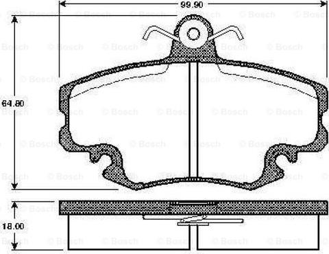 BOSCH 0 986 TB2 953 - Тормозные колодки, дисковые, комплект www.autospares.lv