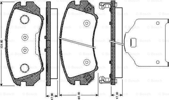 BOSCH 0 986 TB2 963 - Brake Pad Set, disc brake www.autospares.lv