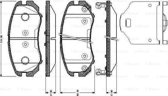 BOSCH 0 986 TB2 962 - Тормозные колодки, дисковые, комплект www.autospares.lv