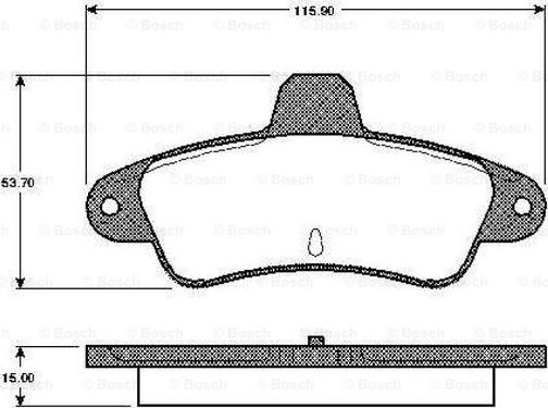 BOSCH 0 986 TB2 911 - Bremžu uzliku kompl., Disku bremzes www.autospares.lv