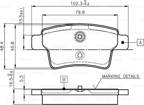 BOSCH 0 986 TB2 980 - Bremžu uzliku kompl., Disku bremzes www.autospares.lv