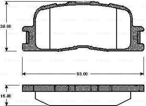 BOSCH 0 986 TB2 987 - Brake Pad Set, disc brake www.autospares.lv