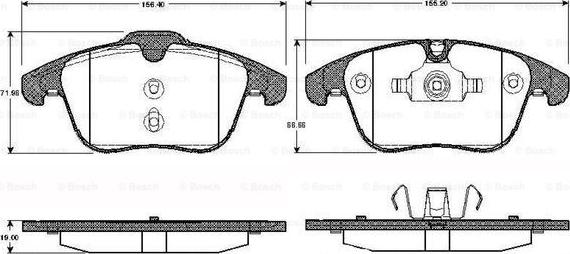 BOSCH 0 986 TB2 939 - Bremžu uzliku kompl., Disku bremzes www.autospares.lv