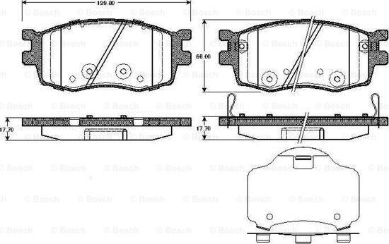 BOSCH 0 986 TB2 935 - Bremžu uzliku kompl., Disku bremzes www.autospares.lv