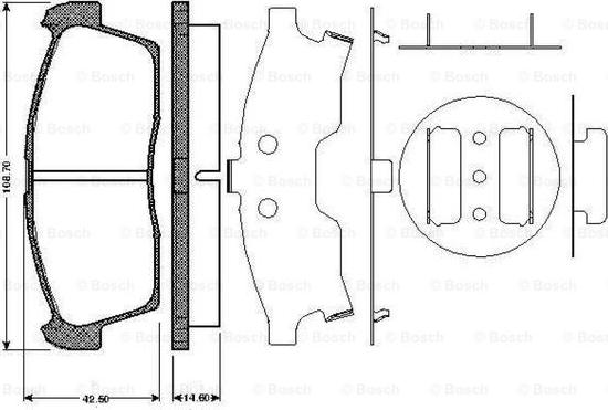 BOSCH 0 986 TB2 930 - Bremžu uzliku kompl., Disku bremzes autospares.lv