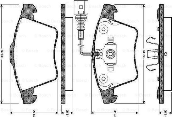 BOSCH 0 986 TB2 922 - Bremžu uzliku kompl., Disku bremzes autospares.lv