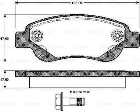 BOSCH 0 986 TB2 927 - Brake Pad Set, disc brake www.autospares.lv