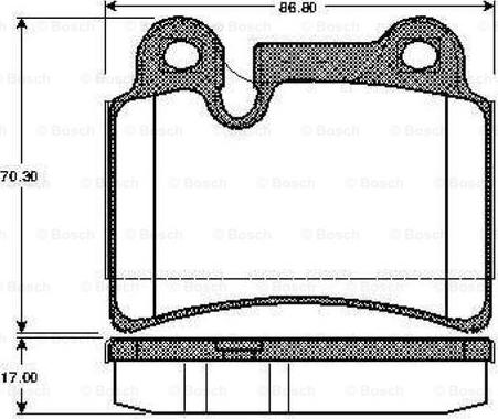 BOSCH 0 986 TB2 979 - Bremžu uzliku kompl., Disku bremzes autospares.lv