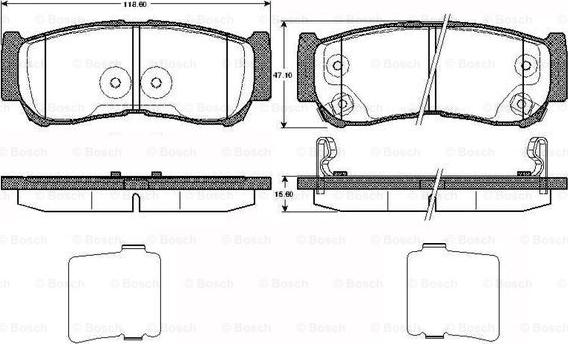 BOSCH 0 986 TB2 978 - Brake Pad Set, disc brake www.autospares.lv