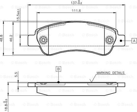 BOSCH 0 986 TB2 977 - Bremžu uzliku kompl., Disku bremzes autospares.lv