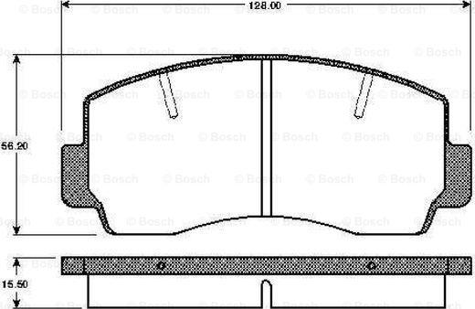 BOSCH 0 986 TB2 494 - Тормозные колодки, дисковые, комплект www.autospares.lv