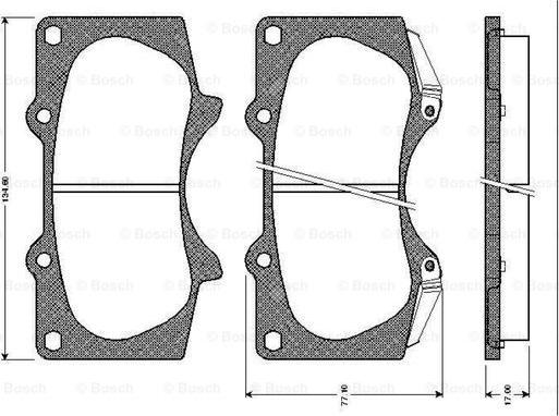 BOSCH 0 986 TB2 449 - Bremžu uzliku kompl., Disku bremzes www.autospares.lv