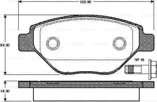 BOSCH 0 986 TB2 442 - Bremžu uzliku kompl., Disku bremzes www.autospares.lv