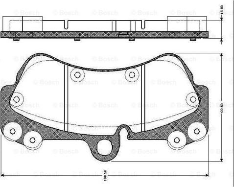 BOSCH 0 986 TB2 454 - Bremžu uzliku kompl., Disku bremzes www.autospares.lv