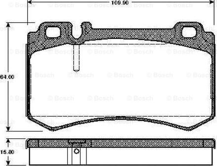 BOSCH 0 986 TB2 453 - Bremžu uzliku kompl., Disku bremzes www.autospares.lv