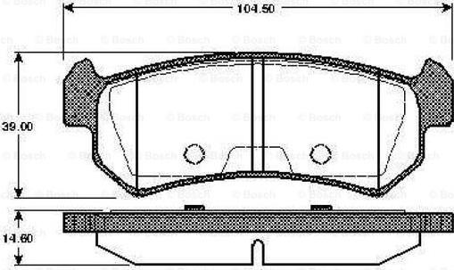 BOSCH 0 986 TB2 465 - Bremžu uzliku kompl., Disku bremzes autospares.lv