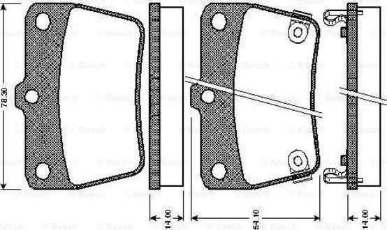 BOSCH 0 986 TB2 406 - Bremžu uzliku kompl., Disku bremzes autospares.lv